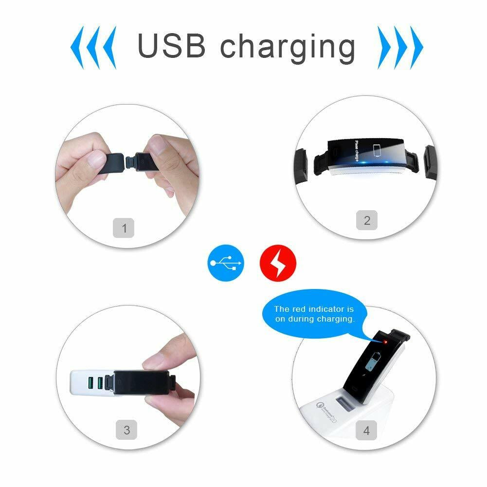 Bluetooth Smart Bracelet Heart Rate Sleep Monitor Sport Watch Fitness Tracker AU