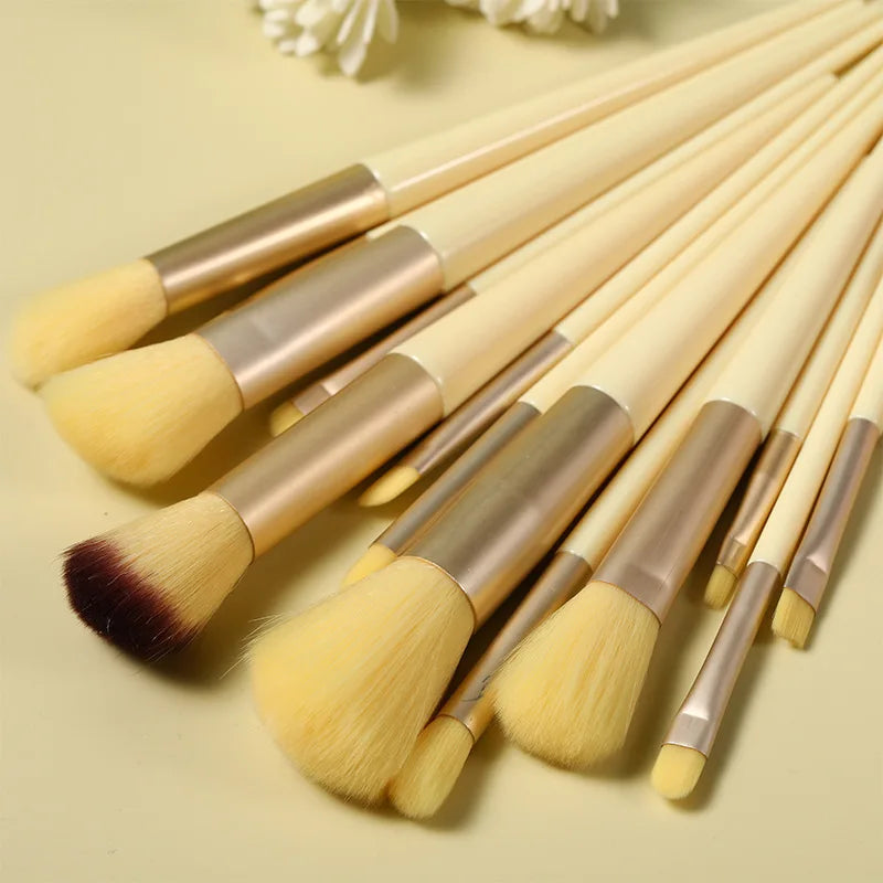 13 PCS Makeup Brushes Set Eye Shadow Foundation Women Cosmetic Brush Eyeshadow Blush Beauty Soft Make up Tools Bag